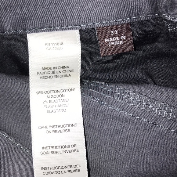 NWOT Michael Kors Grey smoke long flat front pants size 33 - Picture 7 of 7